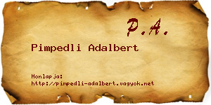 Pimpedli Adalbert névjegykártya